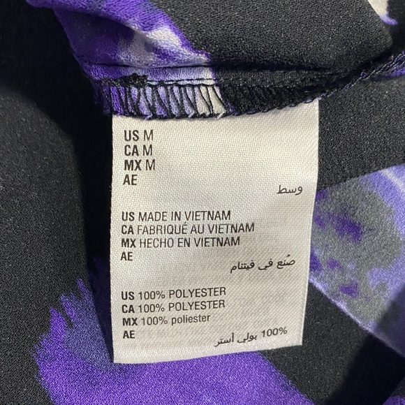 Alfani | Size M | Purple Abstract Surplice Faux‎ Wrap Blouse - Picture 9 of 11